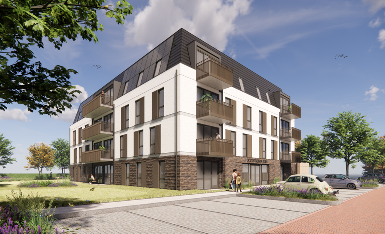 Nieuw modern appartementencomplex Ooststreeck met balkons en parkeerplaatsen